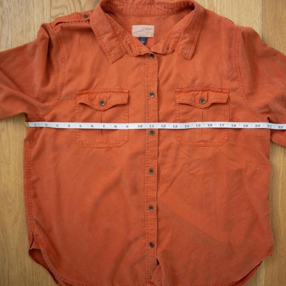 Universal Thread Orange Button Down Size‎ Large - Picture 6 of 6